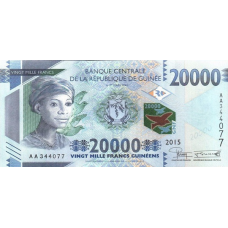 P50a Guinea - 20.000 Francs Year 2015